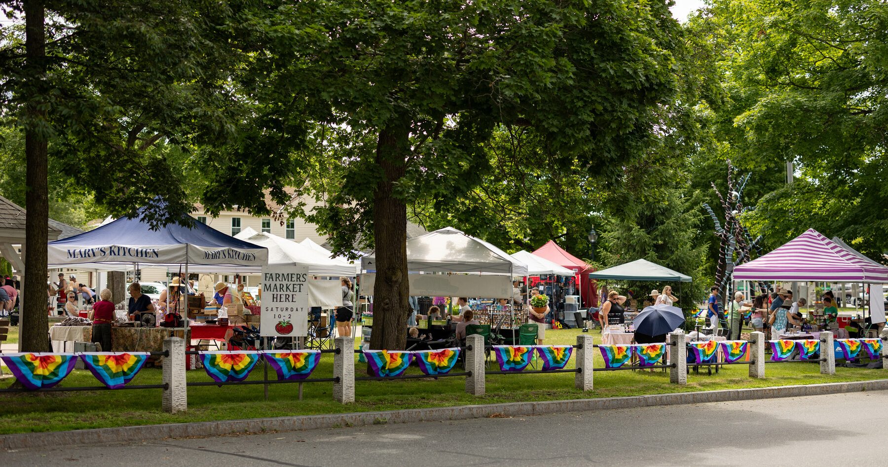 A lively street festival on Main Street in downtown Lee