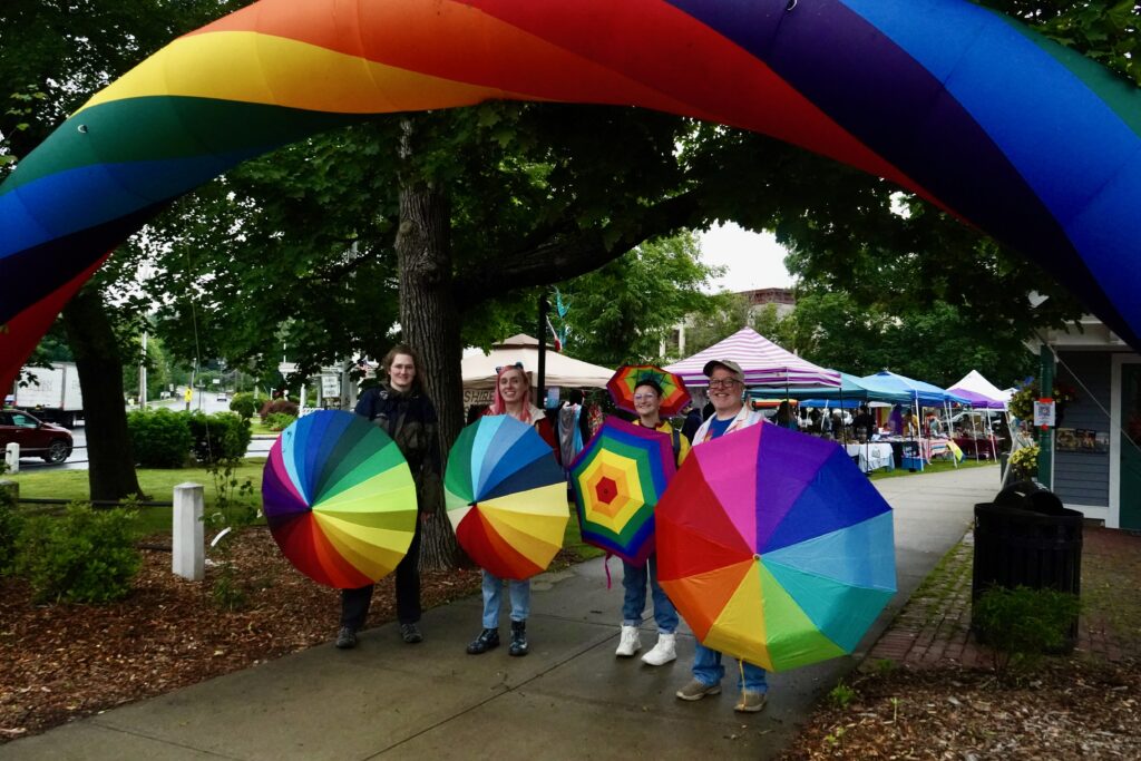 Rainbow arch at Pride Market